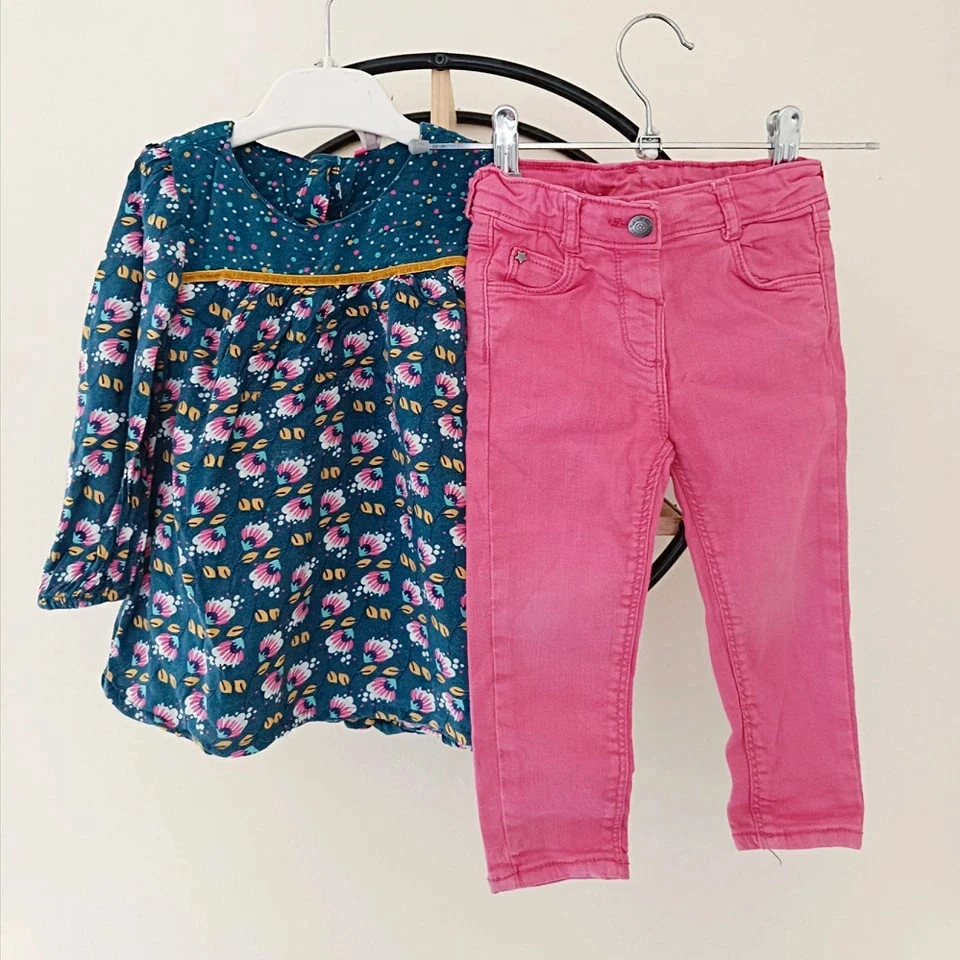 18 mois ensemble blouse orchestra et pantalon tape a l'oeil